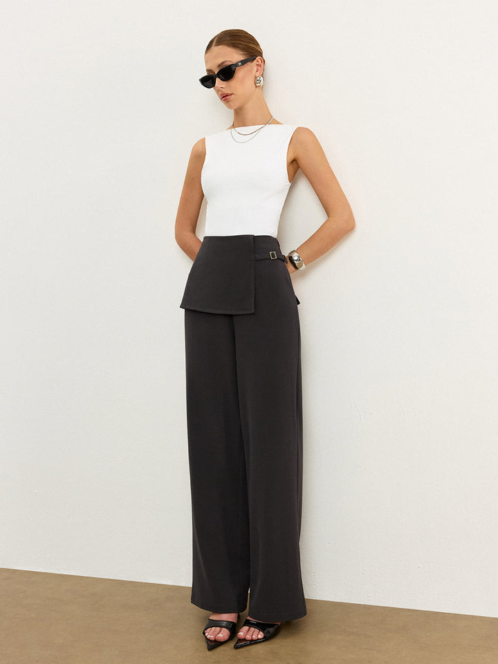 Pantalons à taille asymétrique