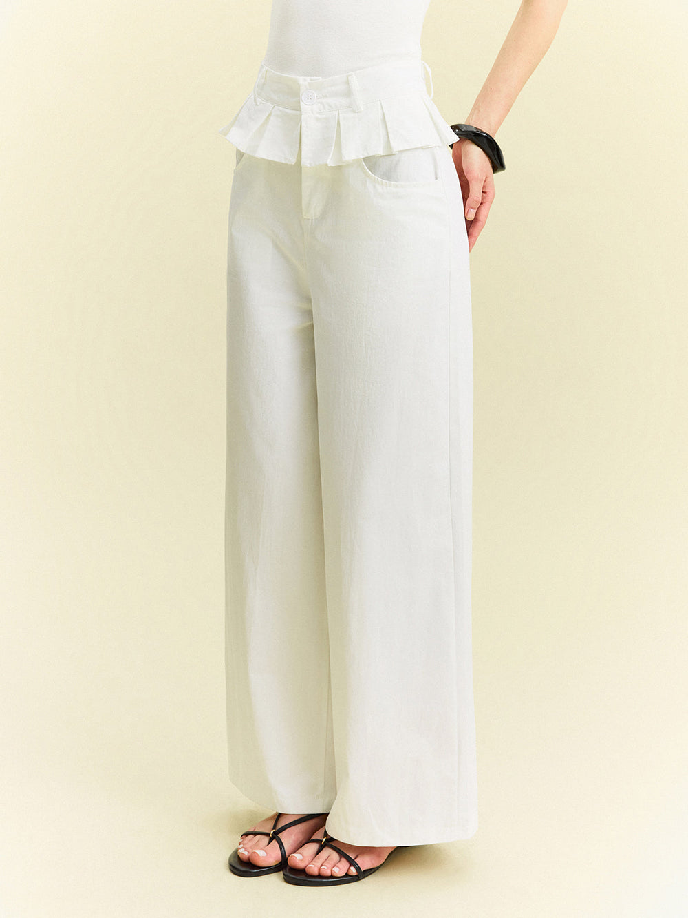 Pantalons Larges à Volants