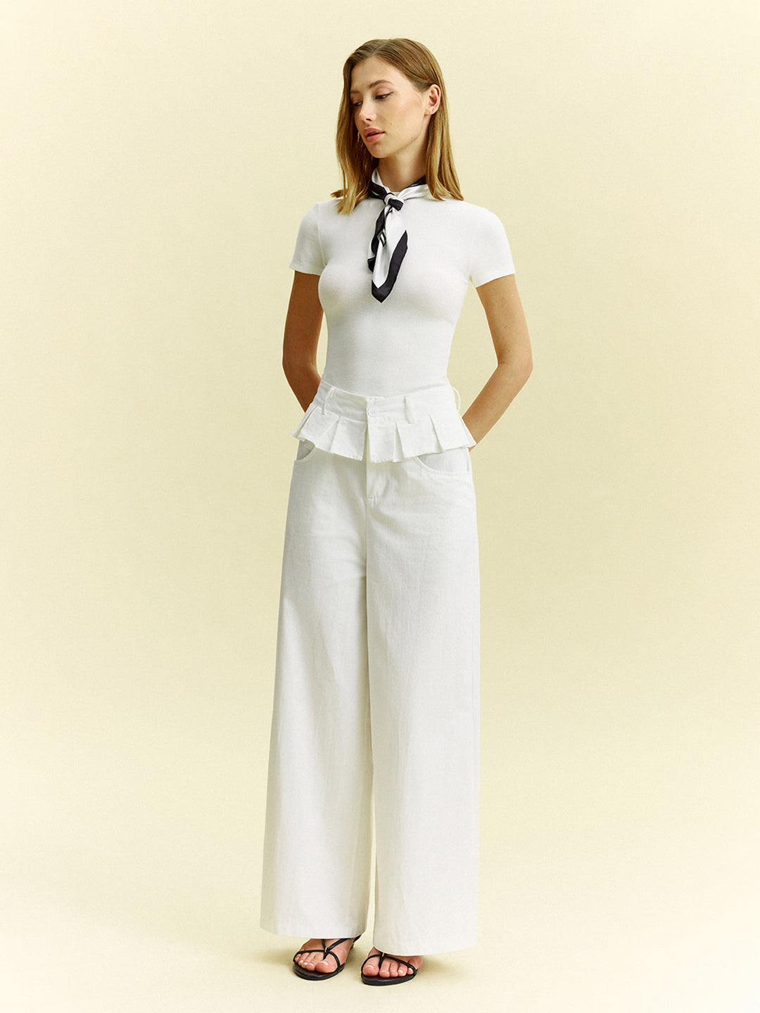 Pantalons Larges à Volants