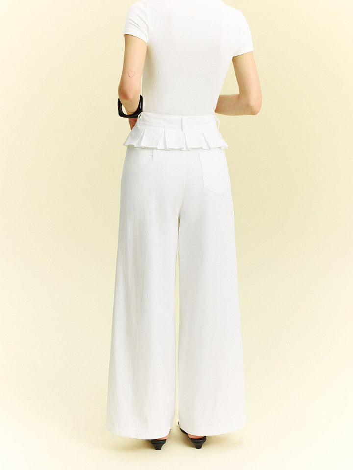 Pantalons Larges à Volants