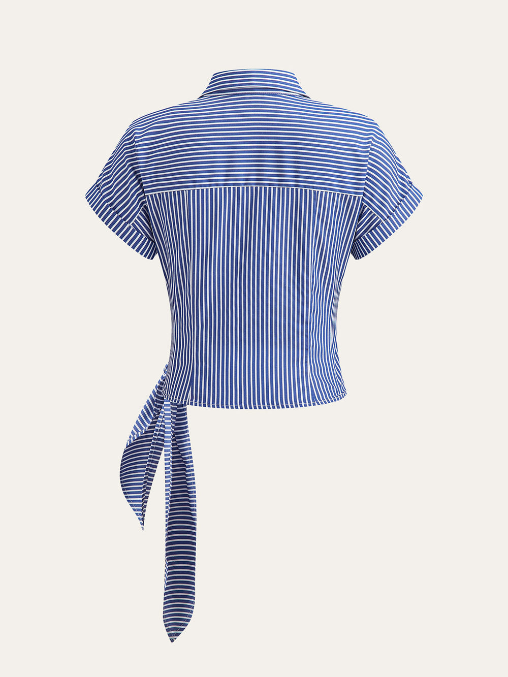 Blouse drapée asymétrique à rayures
