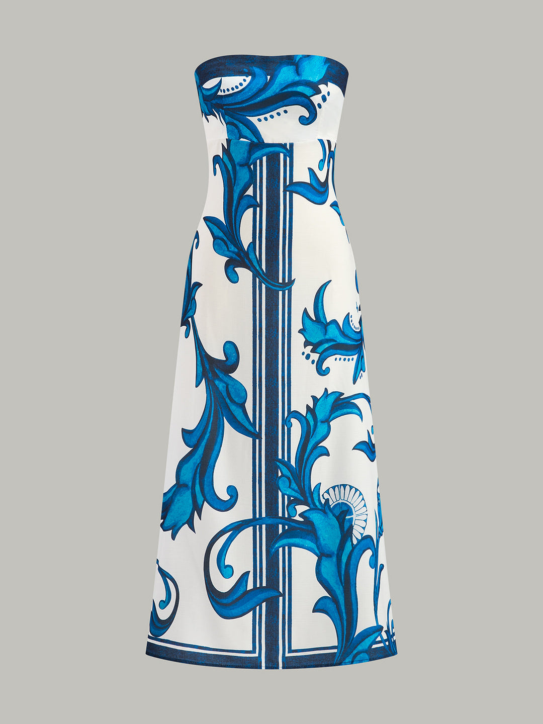 Robe Longue Sans Bretelles Imprimée Florale