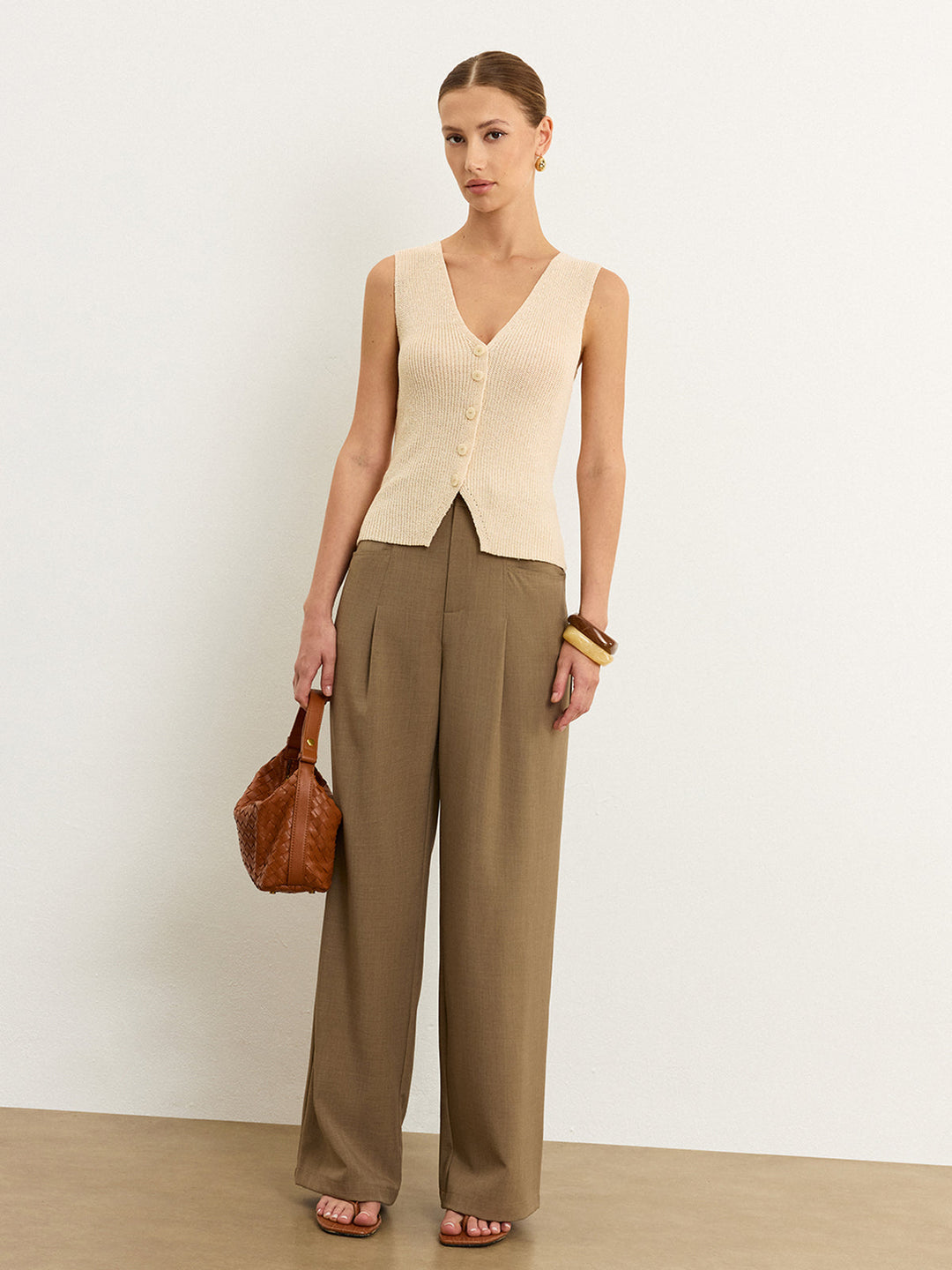 Gilet Boutonné en Maille
