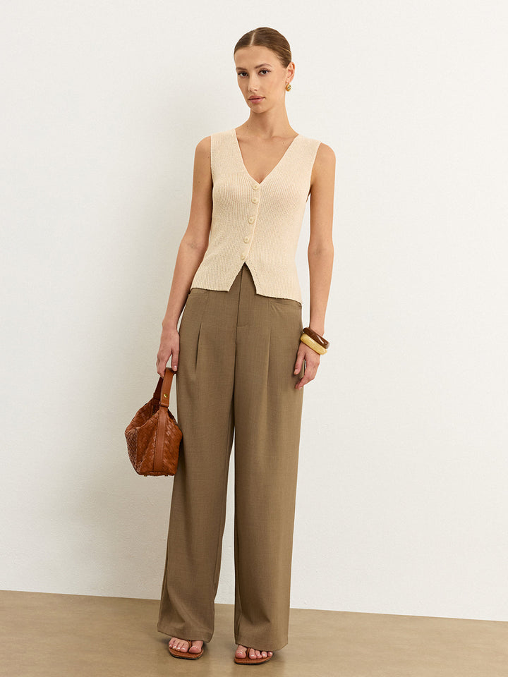 Gilet Boutonné en Maille