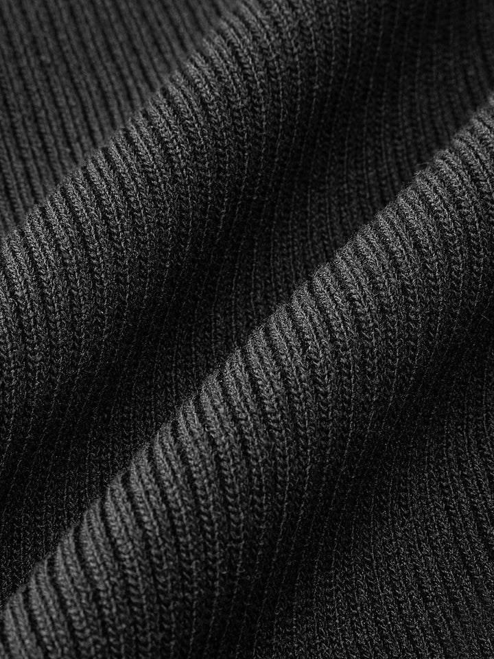 Robe mi-longue côtelée à boutons