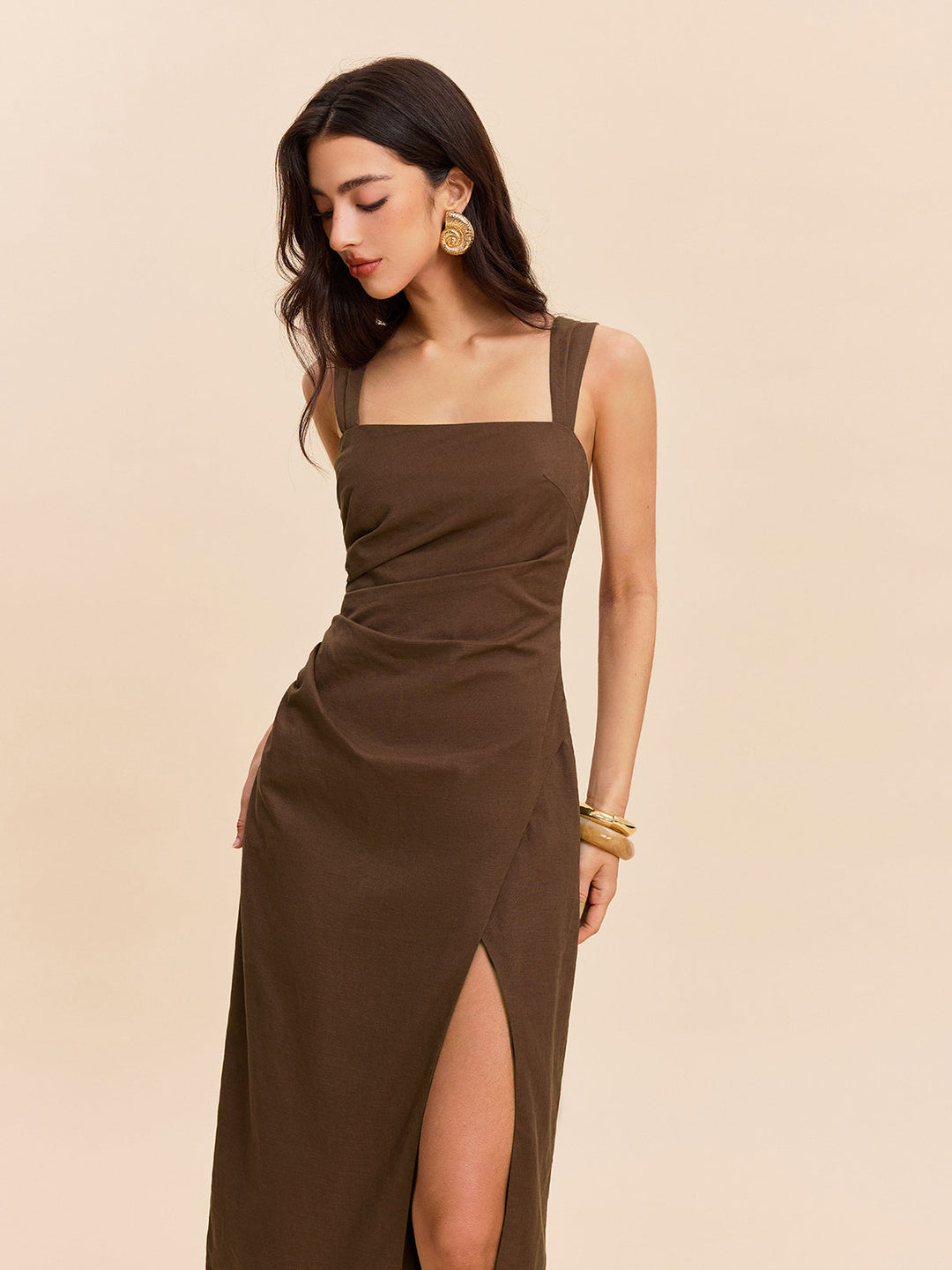 Robe Longue en Coton et Lin