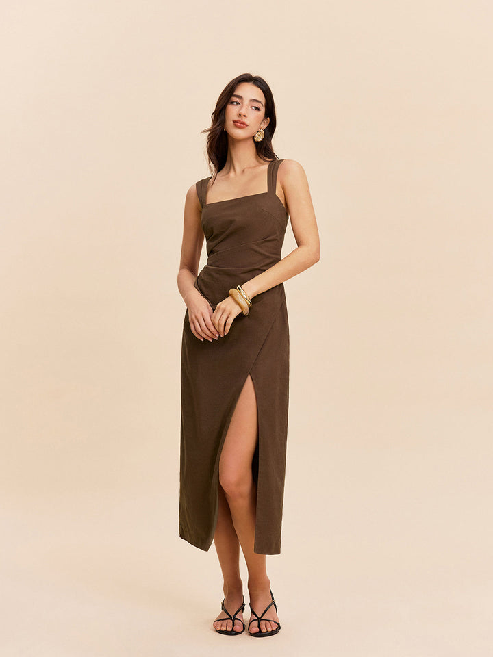 Robe Longue en Coton et Lin