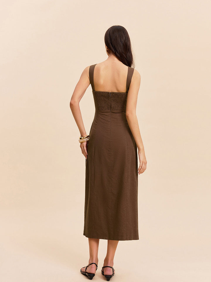 Robe Longue en Coton et Lin