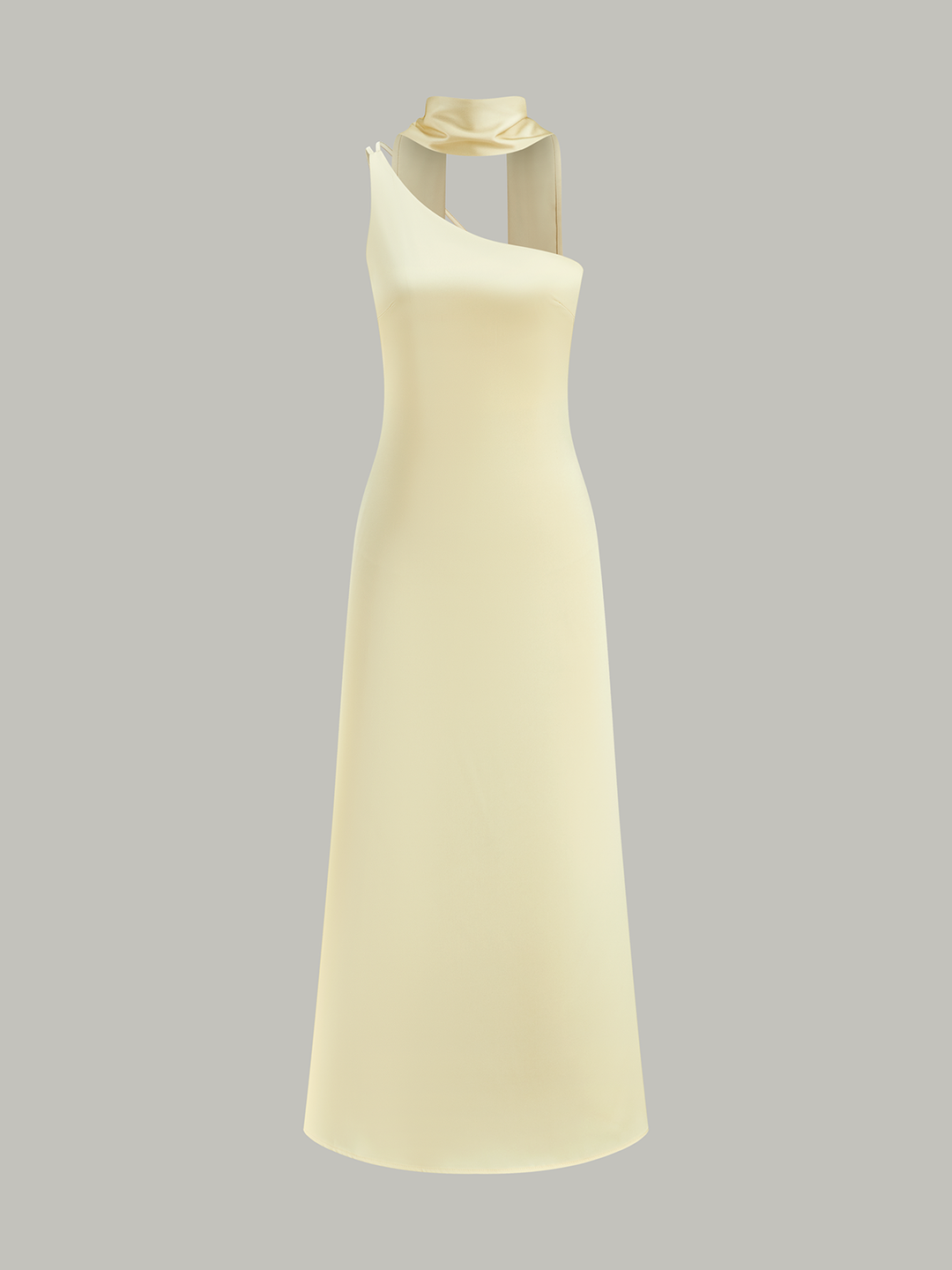 Robe Mi-longue Asymétrique à Une Épaule