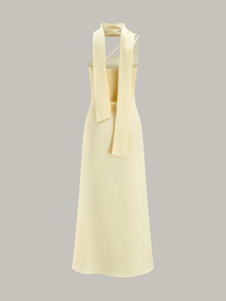 Robe Mi-longue Asymétrique à Une Épaule