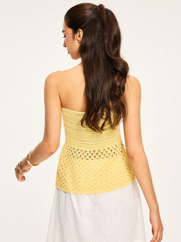 Haut en tricot sans bretelles