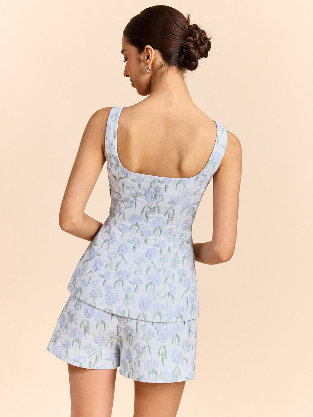 Gilet Jacquard Floral