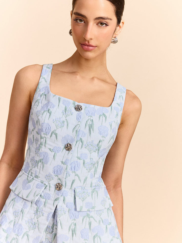Gilet Jacquard Floral
