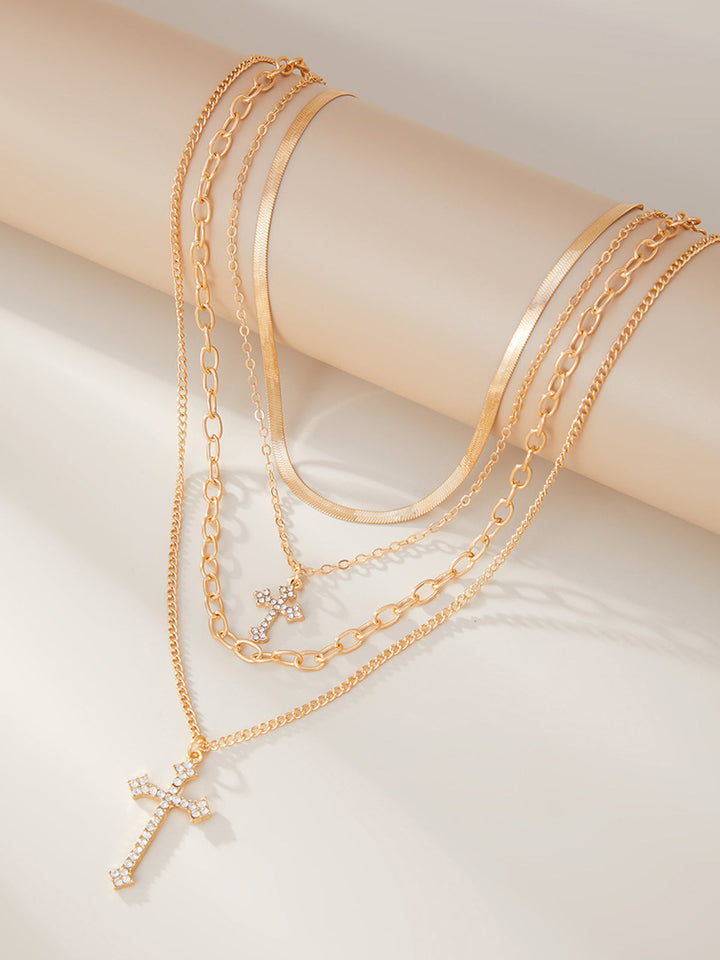 Collier Ras du Cou avec Pendentif Croix
