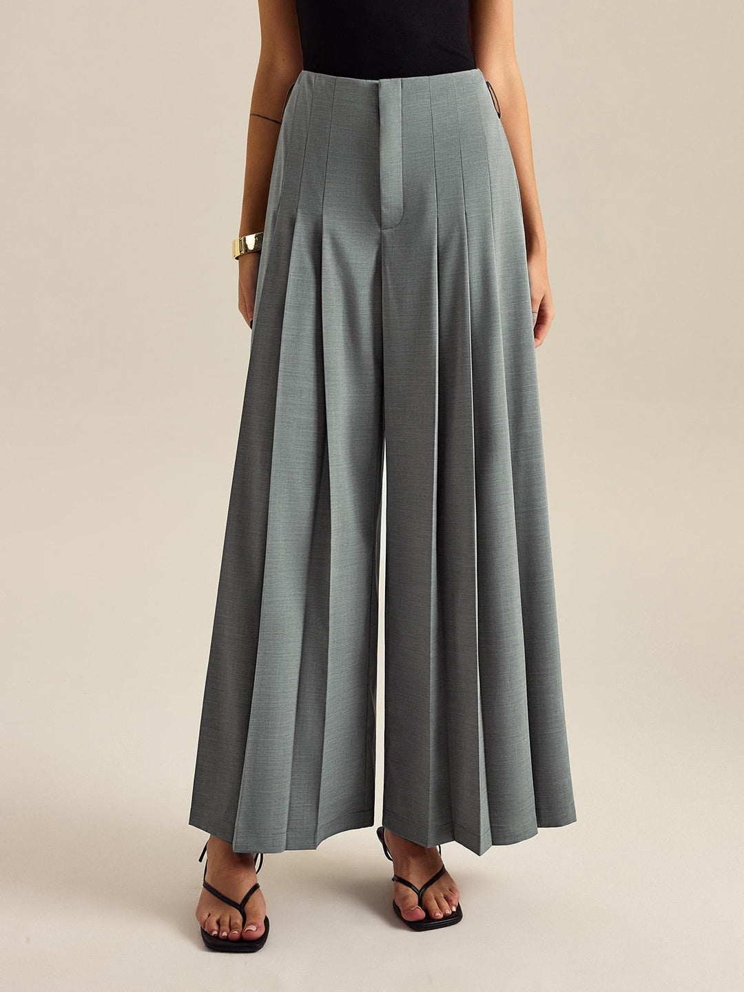 Pantalons Amples Plissés