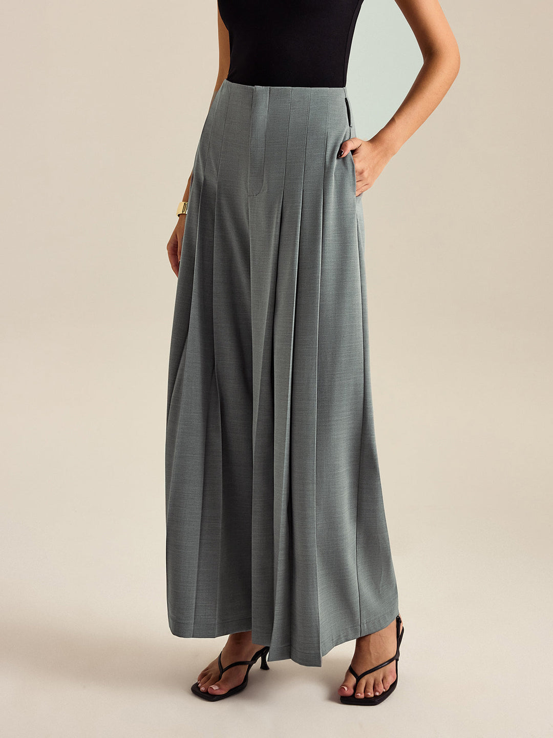 Pantalons Amples Plissés