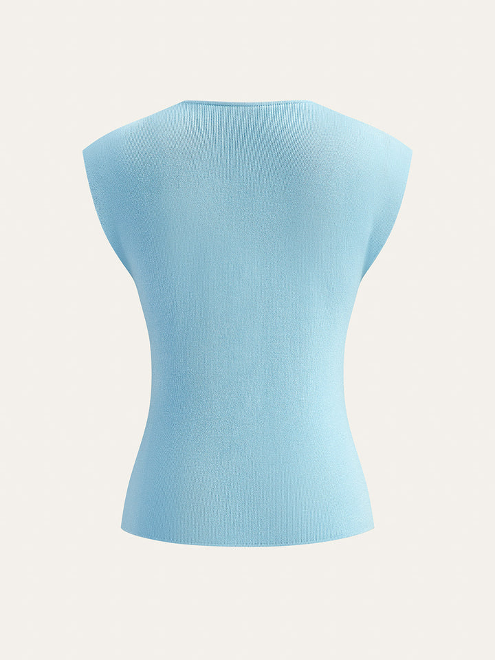 Gilet en maille à boutons nacrés