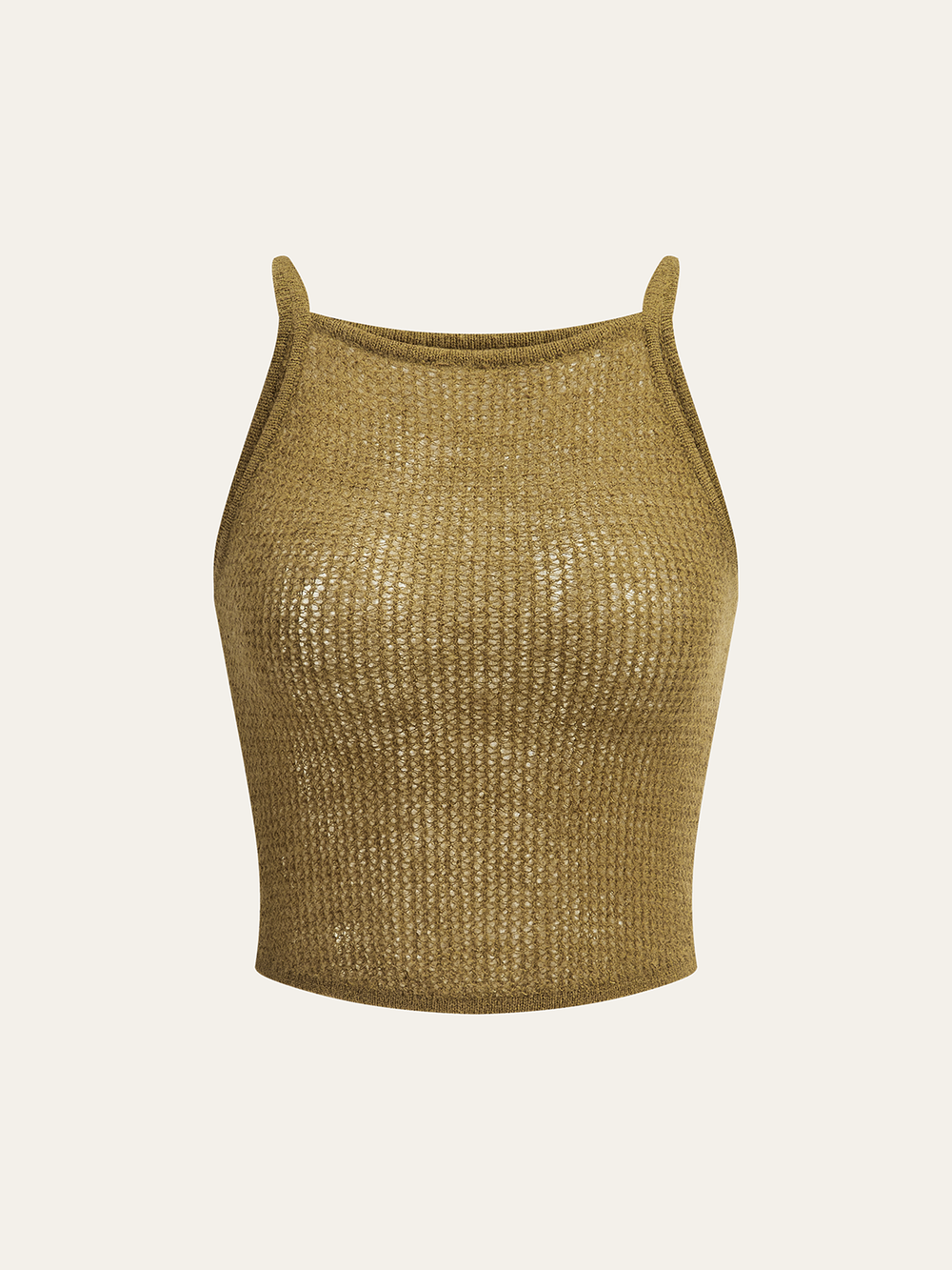 Haut court en tricot semi-transparent