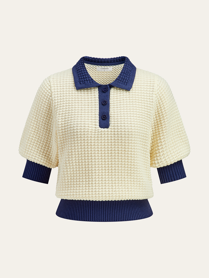 Haut Polo Tricot Crochet
