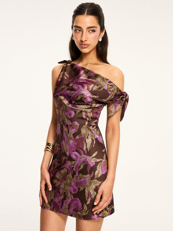Robe Mini Nue-Pieds Imprimé Floral