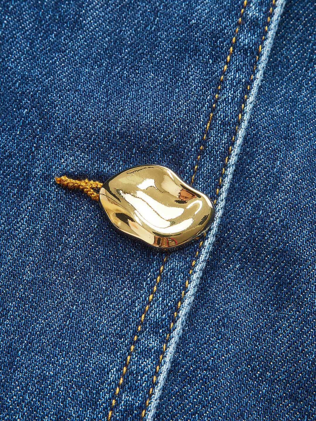 Robe Patte de boutonnage en jean avec ceinture
