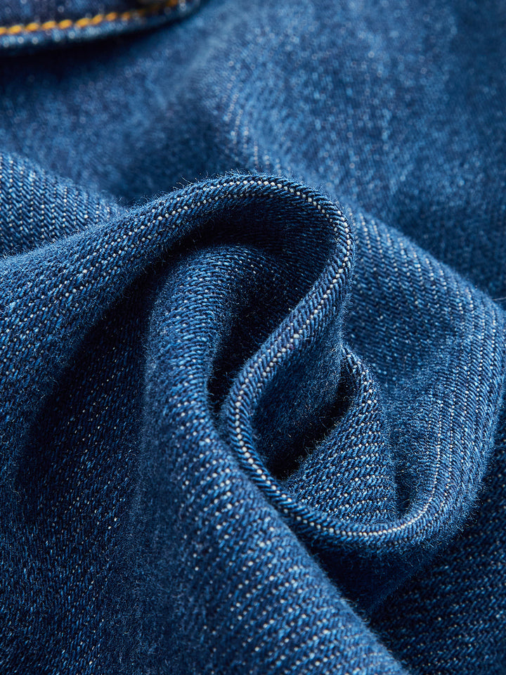 Robe Patte de boutonnage en jean avec ceinture