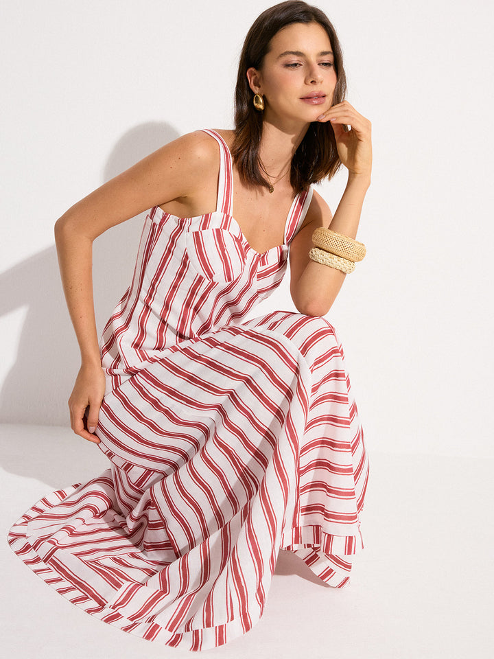 Robe Maxi Rayée