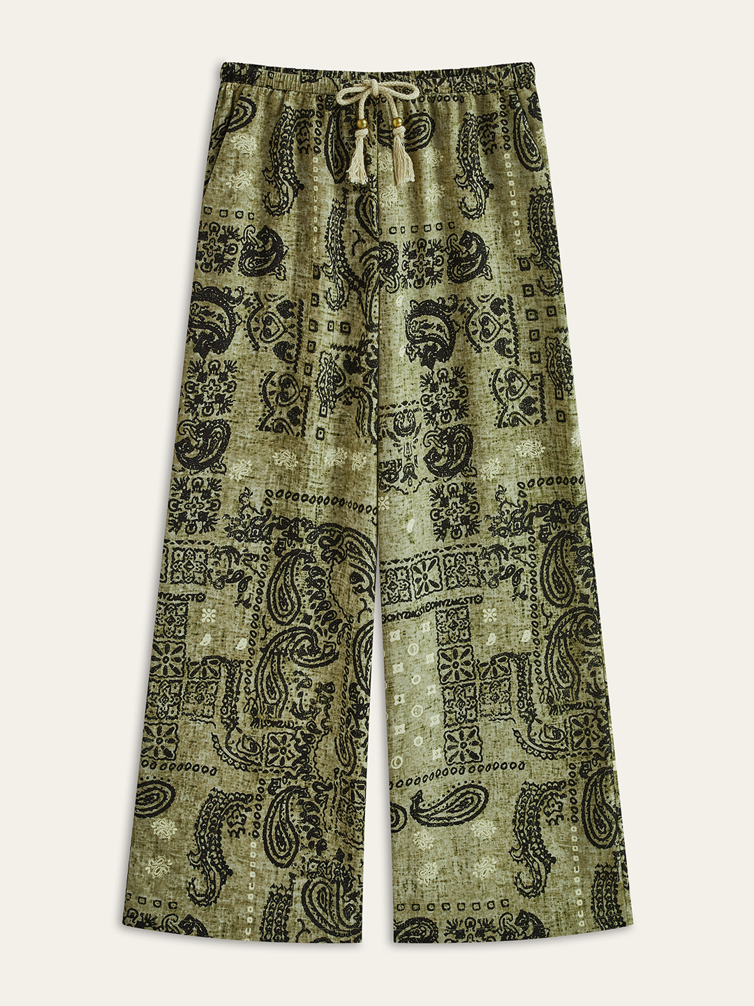 Pantalons Amples Imprimé Paisley