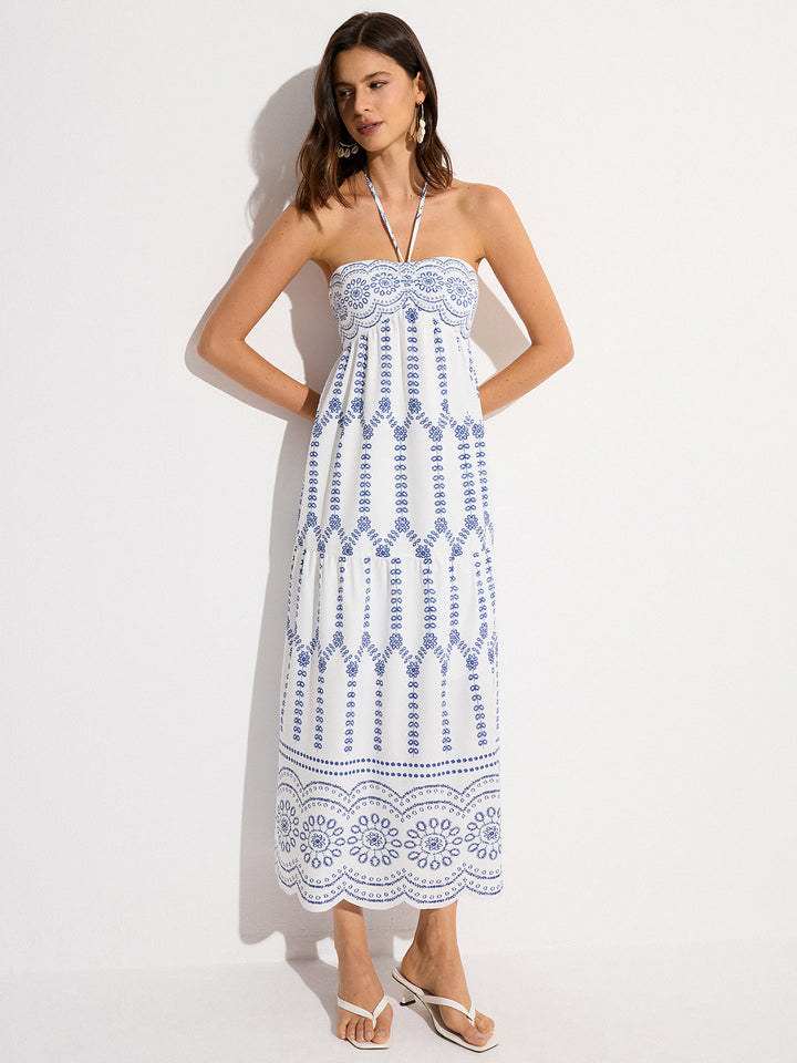 Robe Maxi Sans Dos à Bretelles