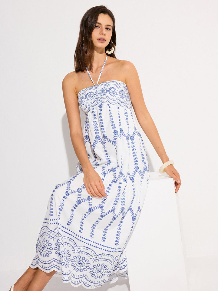 Robe Maxi Sans Dos à Bretelles