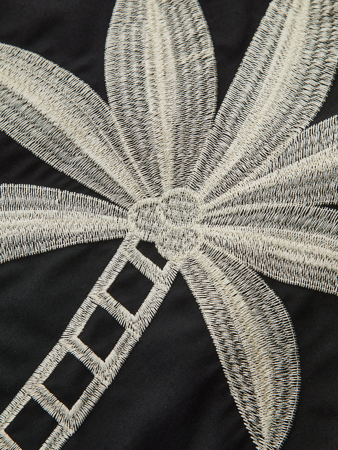 Pantalon Large Taille Haute Brodé