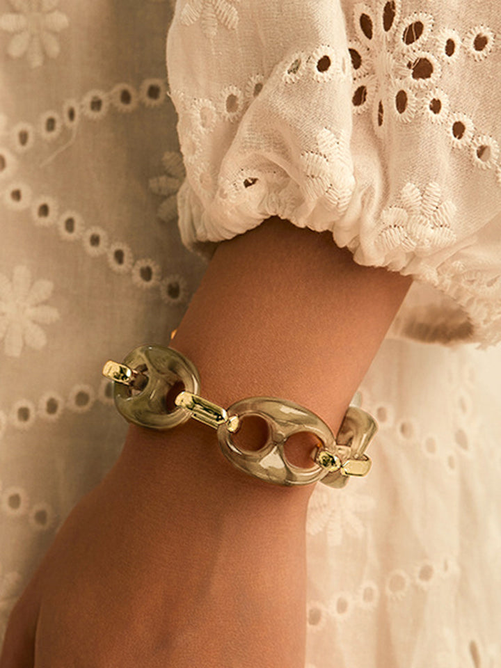 Bracelet à maillons écaille de tortue