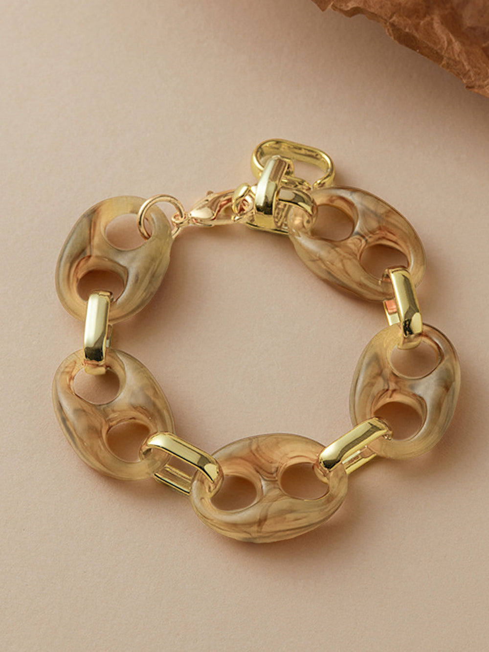 Bracelet à maillons écaille de tortue