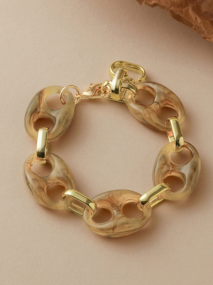 Bracelet à maillons écaille de tortue