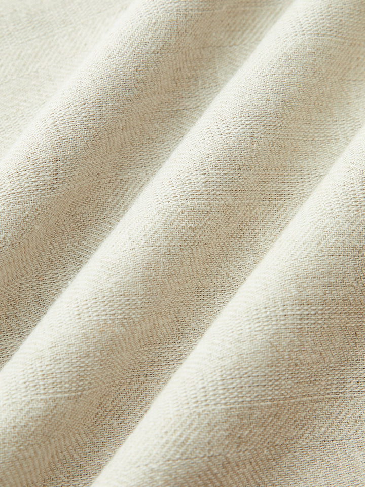 Blouse Courte en Mélange de Lin avec Détail Croisé