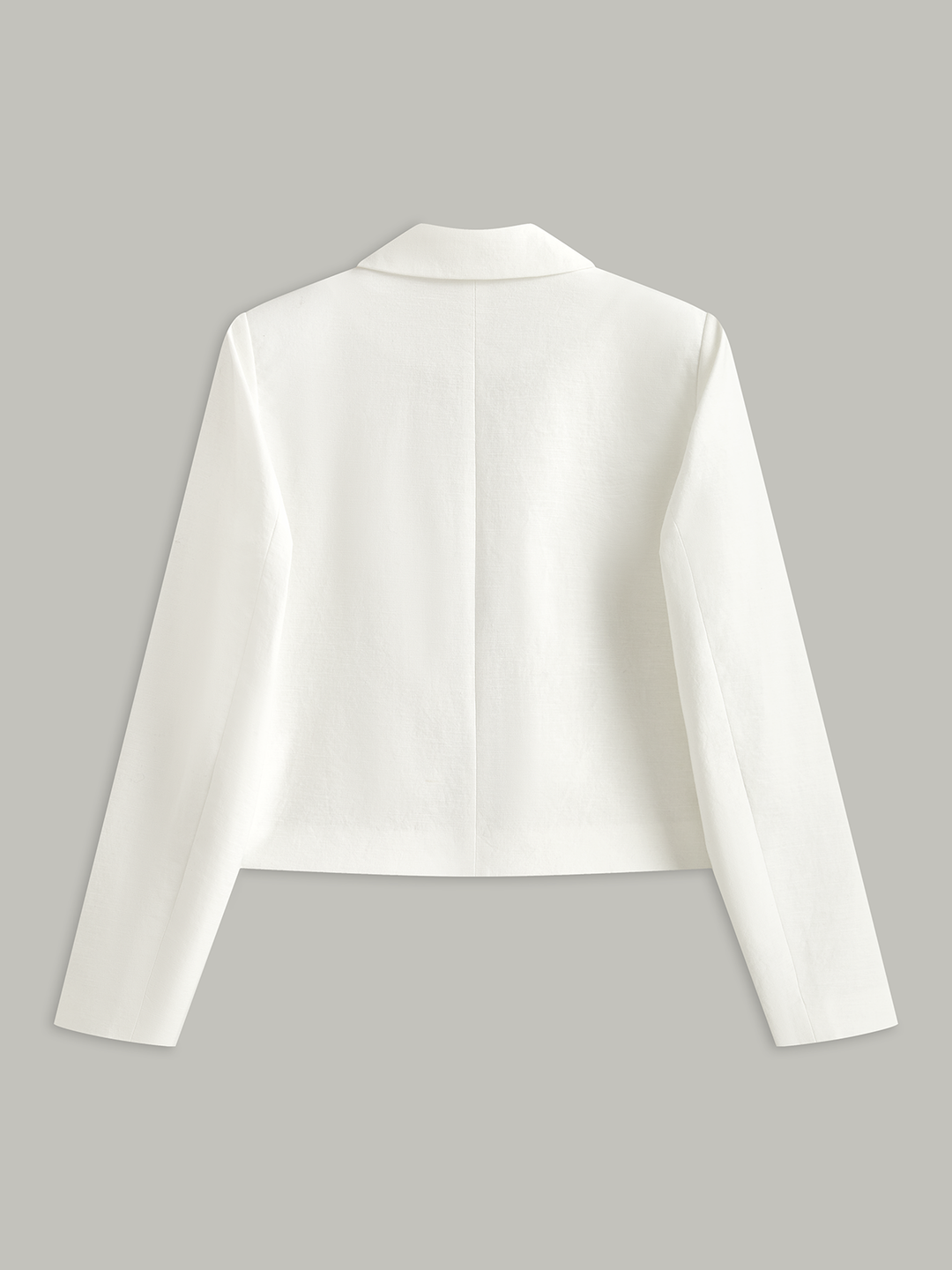 Blazer Court en Coton et Lin avec Noeud