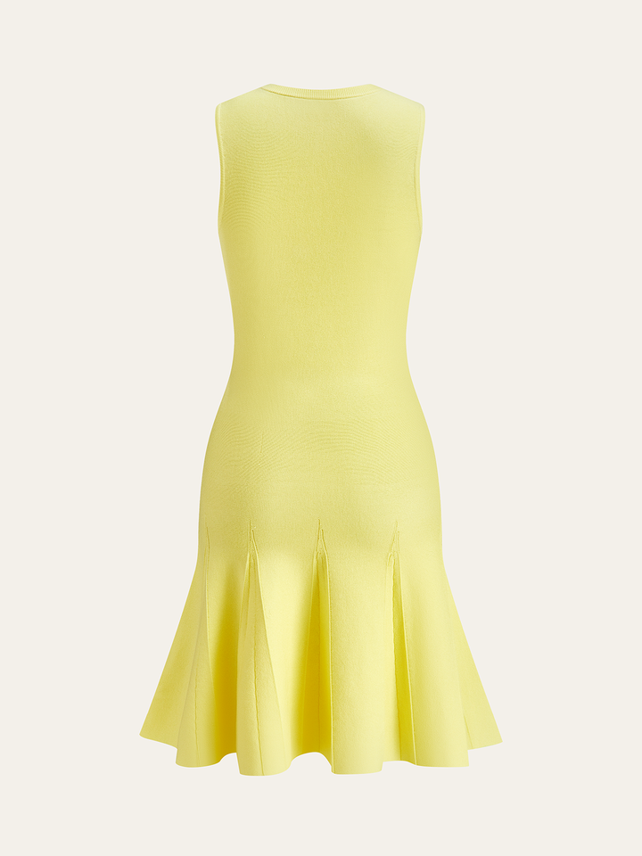 Robe en maille sans manches avec détail de poche