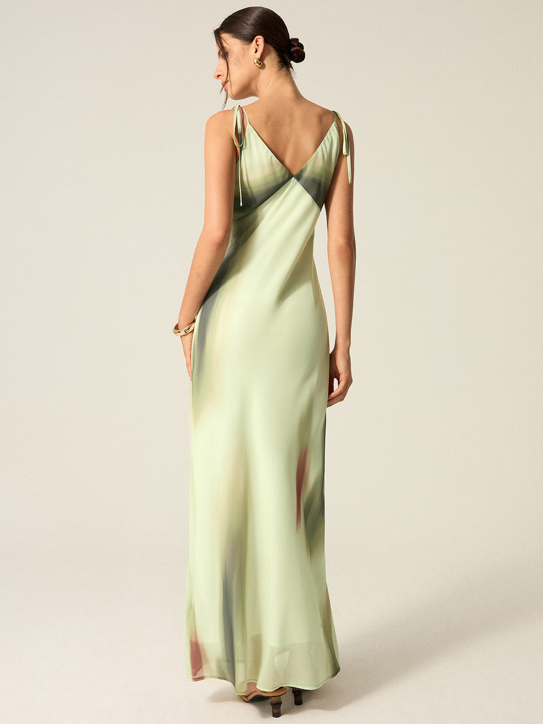 Robe Longue Imprimée Col V