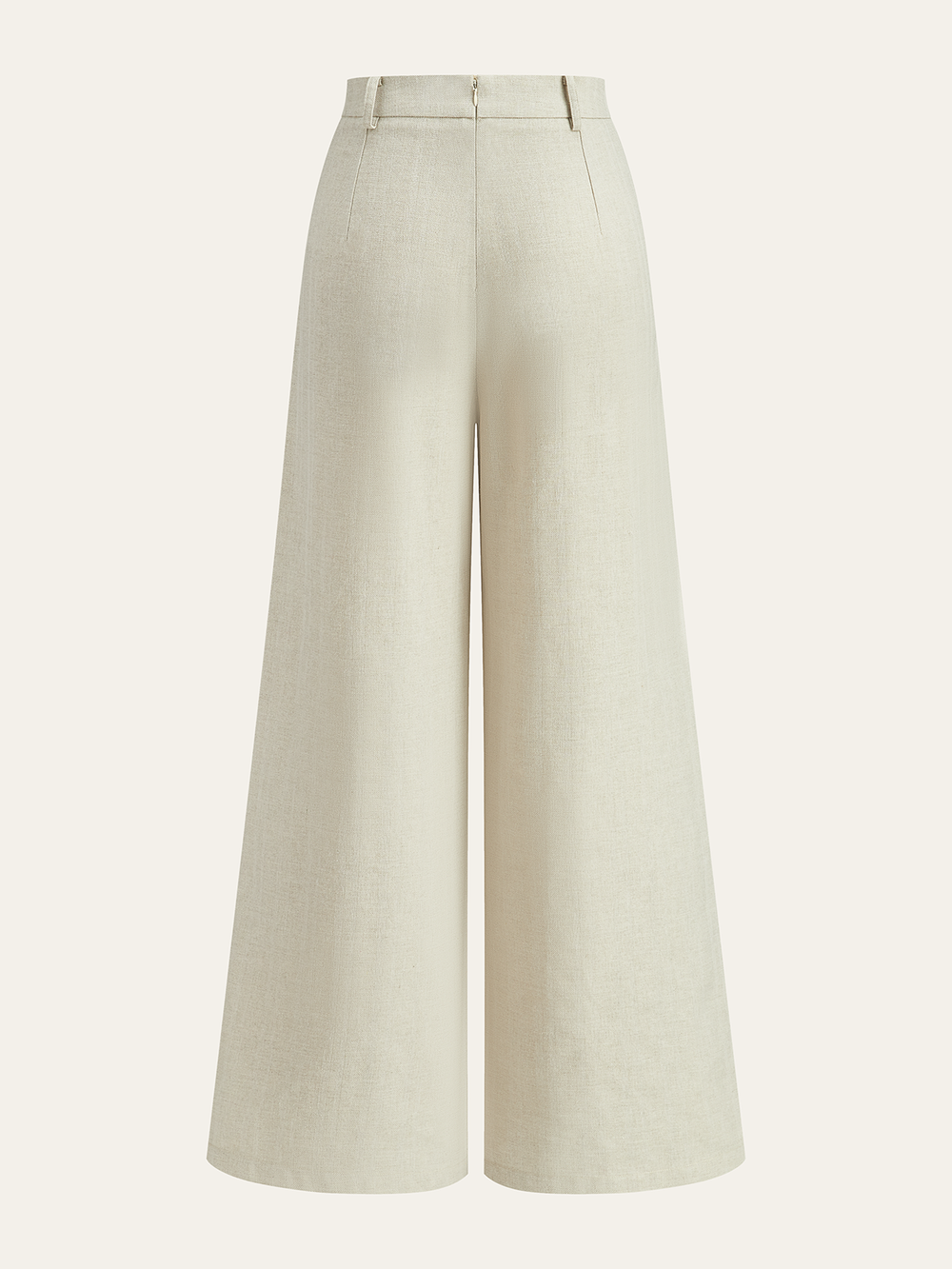 Pantalon large en lin mélangé