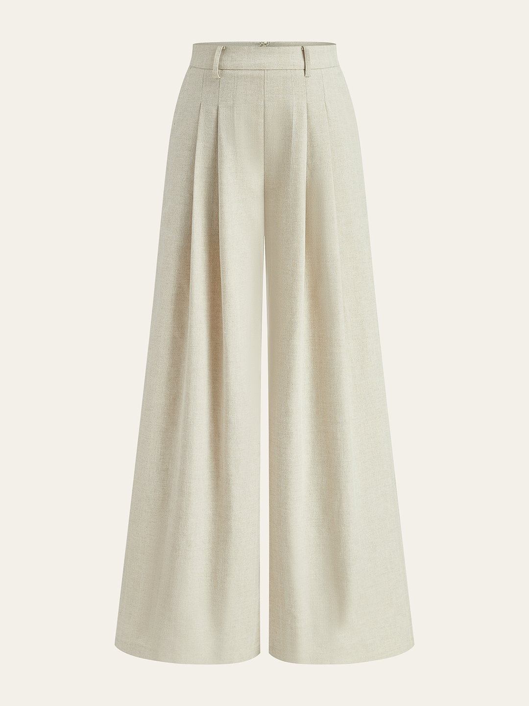 Pantalon large en lin mélangé