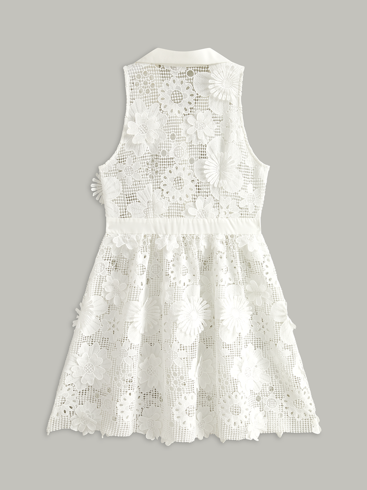 Mini Robe Fleurie 3D Semi-Transparente