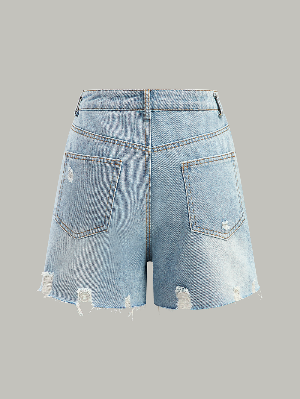 Shorts en jean décontractés taille asymétrique
