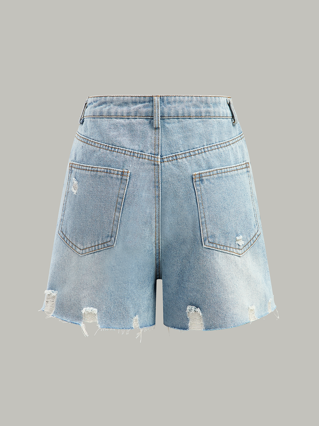 Shorts en jean décontractés taille asymétrique