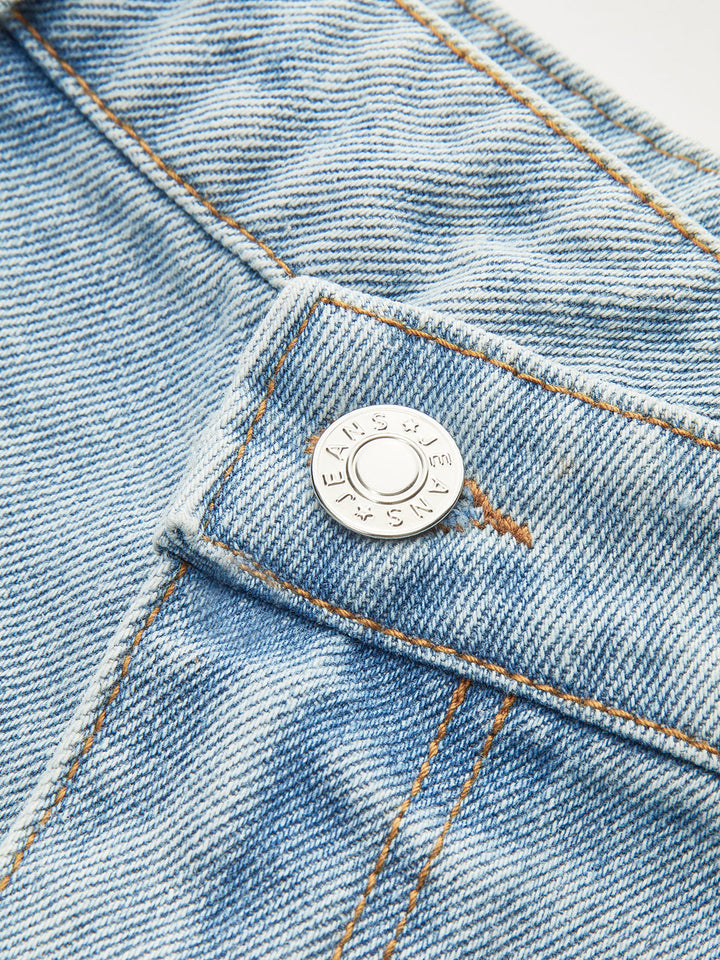Shorts en jean décontractés taille asymétrique