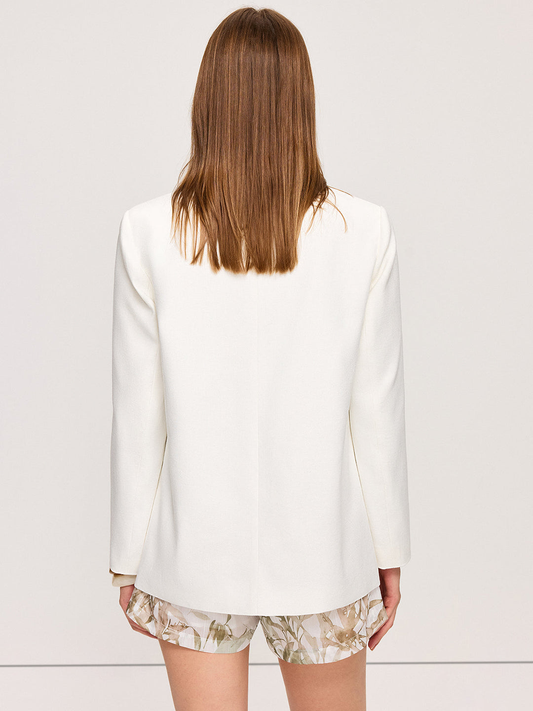 Blazer en lin et coton à poches