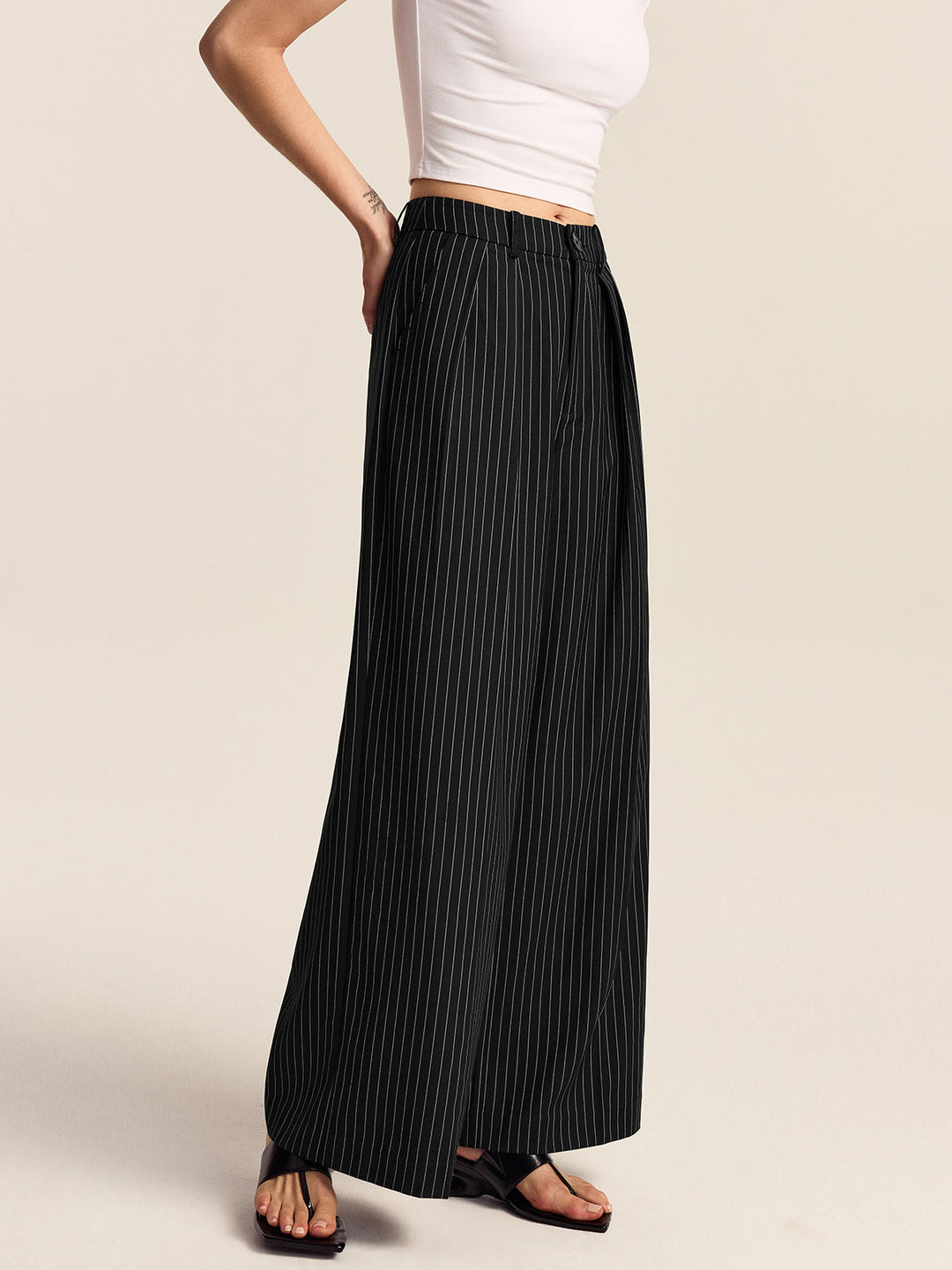 Pantalons Ample à Rayures