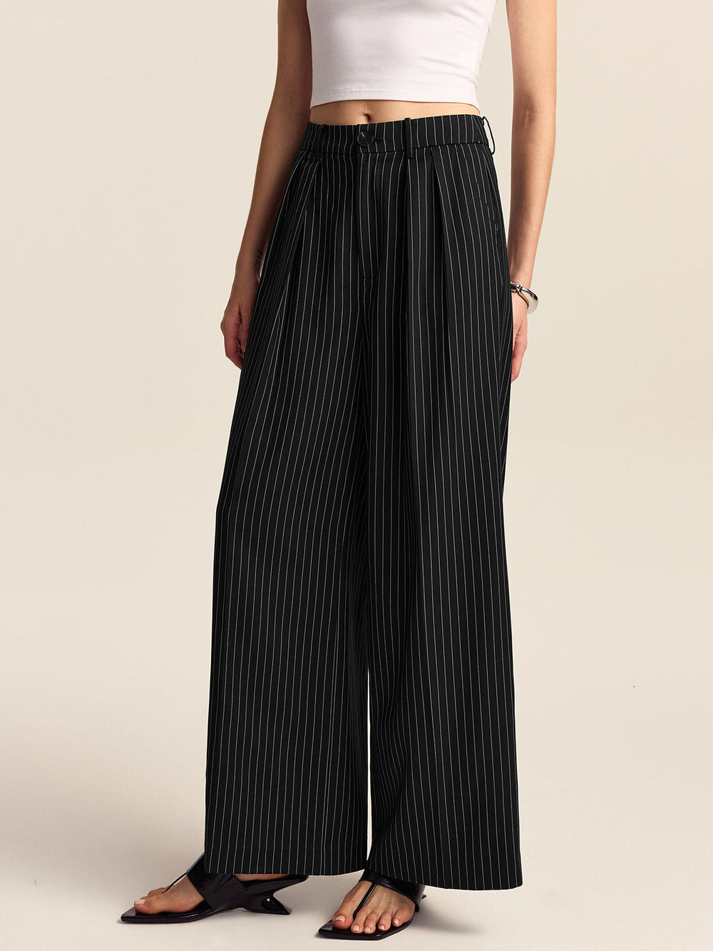 Pantalons Ample à Rayures