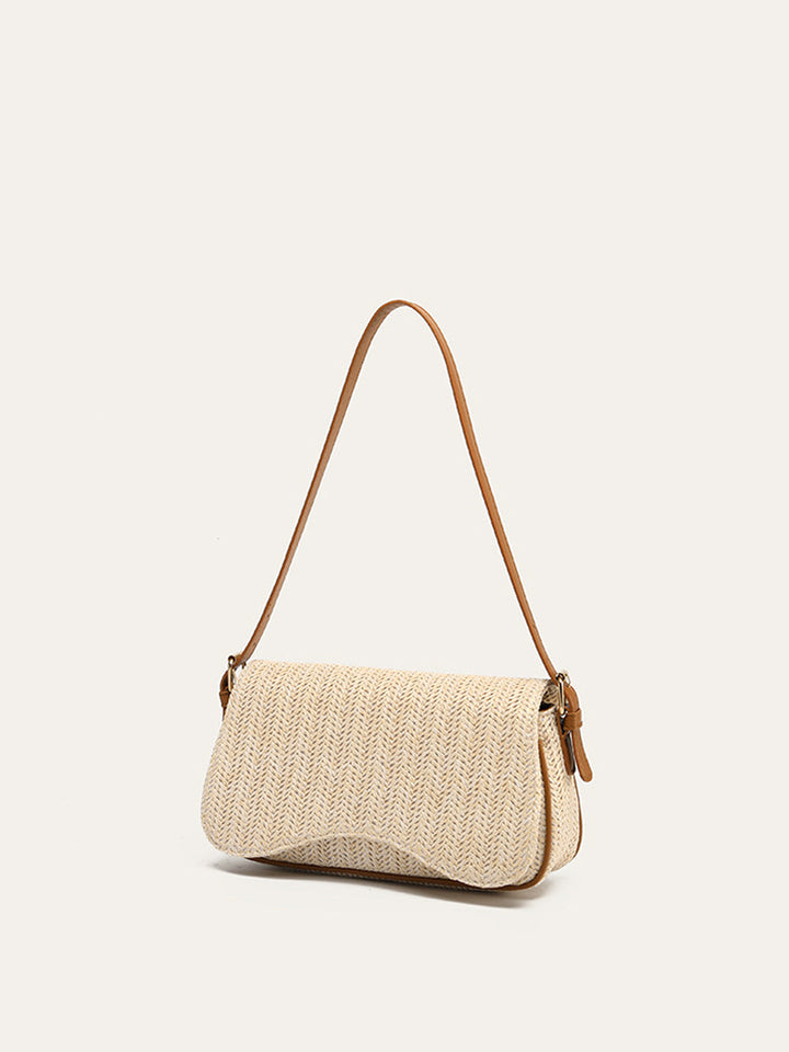 Sac d'épaule en Paille Tissée