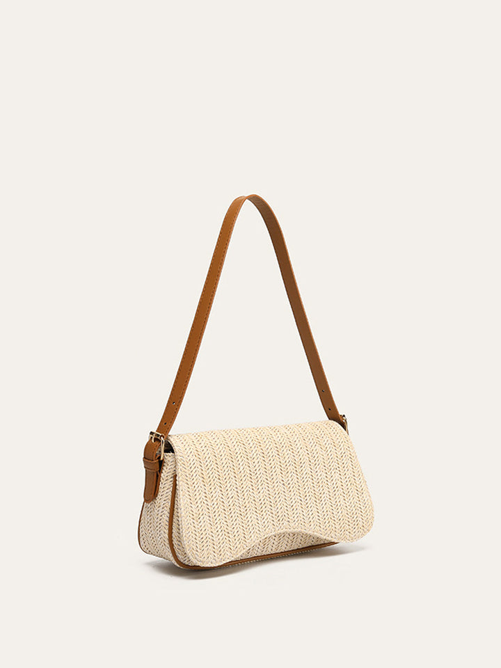 Sac d'épaule en Paille Tissée
