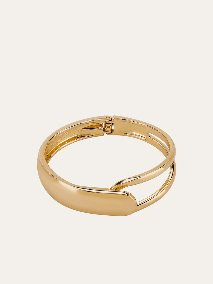 Bracelet jonc élégant doré